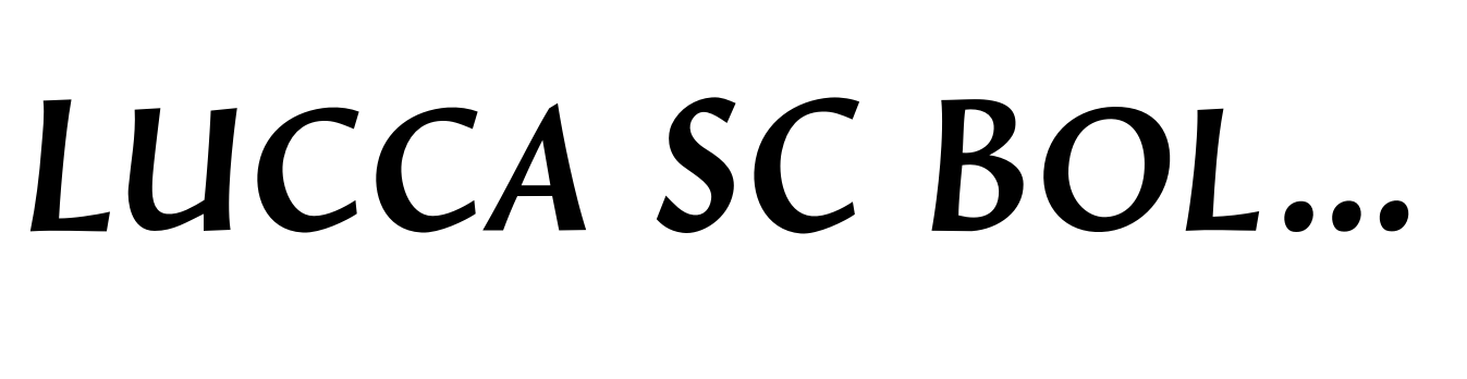 Lucca SC Bold Italic